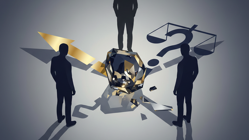 Representation of the Rashomon Effect, showing multiple perspectives of the same event and how perception shapes truth in leadership and decision-making.